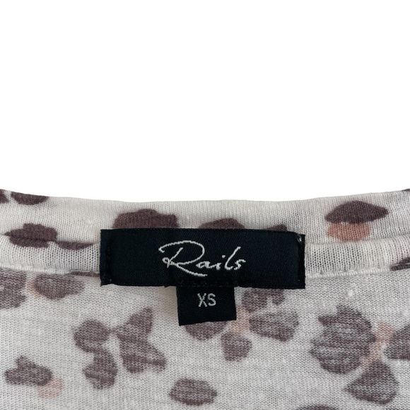 RAILS Sami Tee, Ivory Floral Cheetah, Size XS - Picture 7 of 11